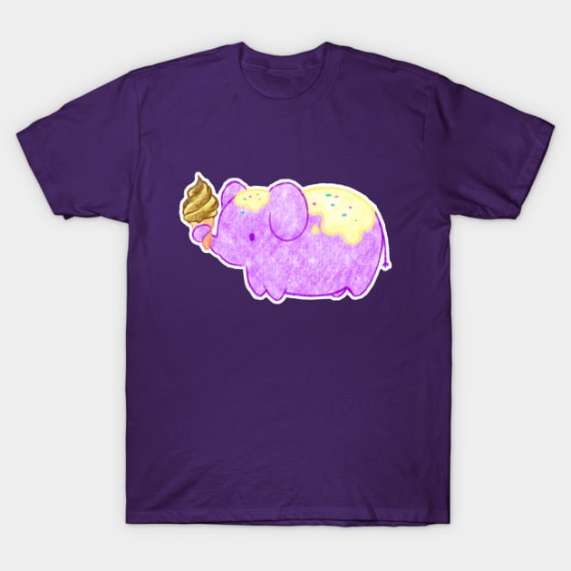 Ice Cream Elephant T-Shirt by BonBonBunny